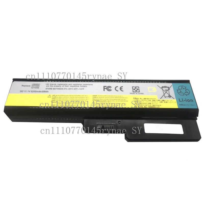6 เซลล์เปลี่ยนแบตเตอรี่แล็ปท็อปสําหรับ Lenovo 3000 G430 G530 G450 G550 N500 L08S6C02 42T4725 42T4726