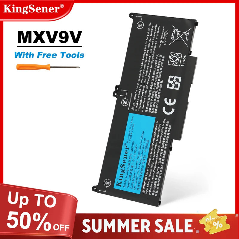 KingSener 7.6V 60WH MXV9Vแบตเตอรี่สําหรับDELL Latitude 7300 7400 5300 5310 5300 5300 5310 2-in-1 Ser