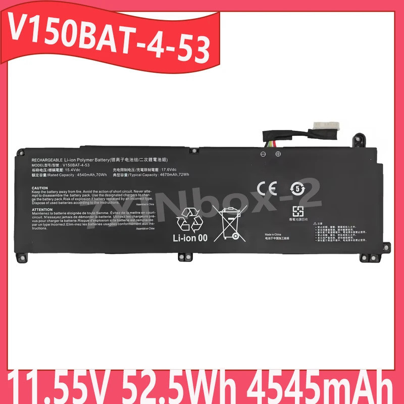 V150BAT-41 V150BAT-4-53 11.55V 52.5Wh 4545mAh แบตเตอรี่แล็ปท็อปสําหรับ Hasee Z8 G8 Z7 Z8 Z8D6 สําหรั