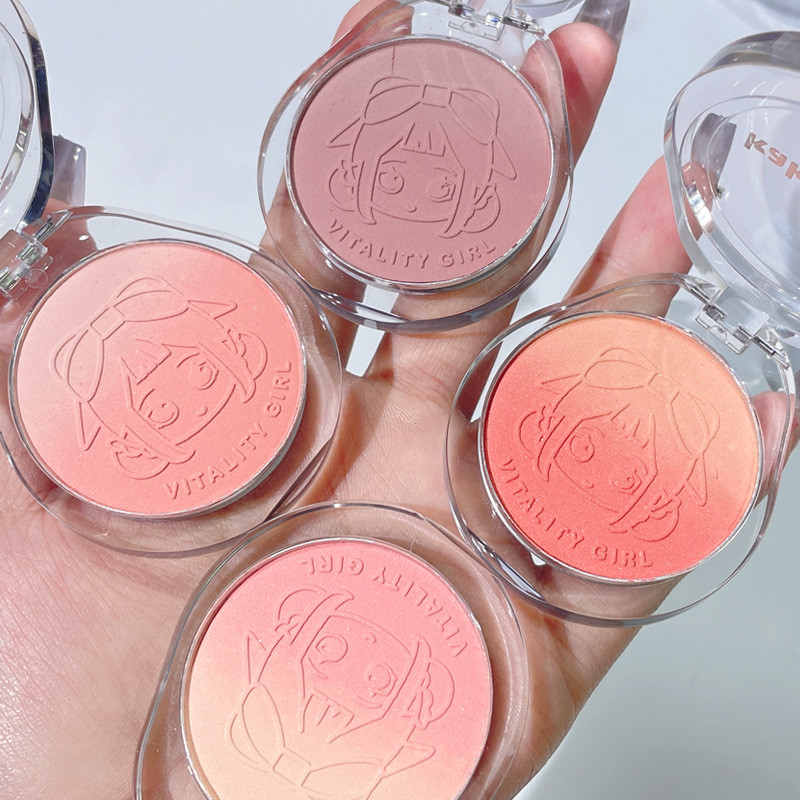 Kakashow Potential Blush Natural Nude Color Gradient Blush High Gloss พาเลทแต่งหน้าสามในหนึ่งเดียวไม