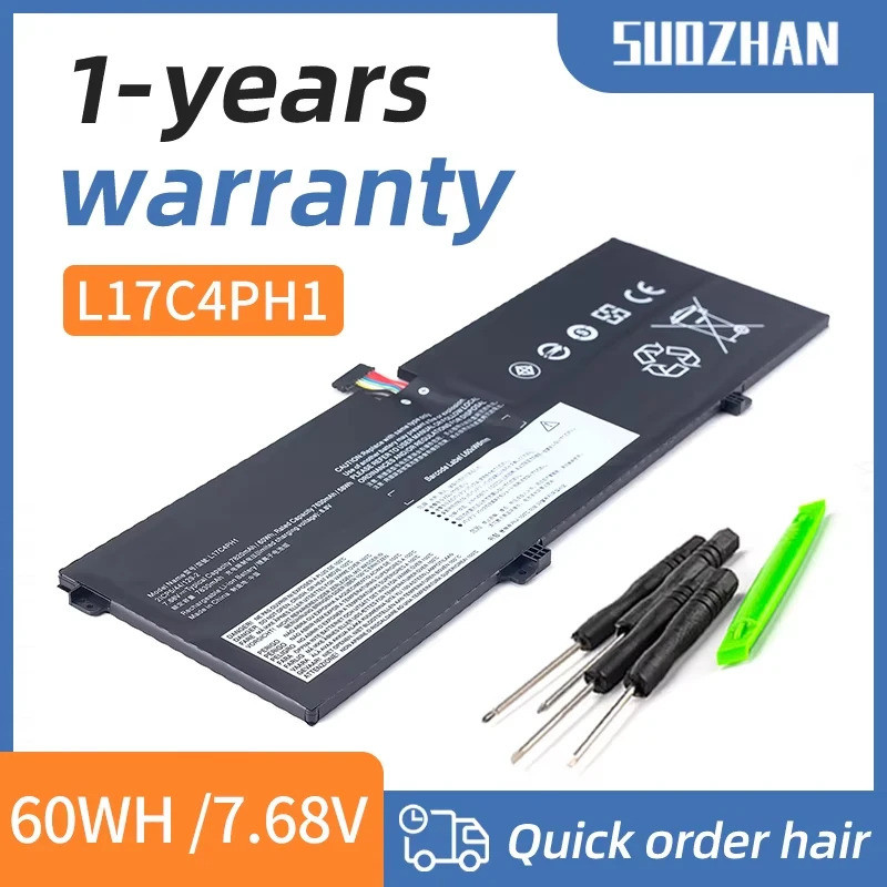 SUOZHAN แบตเตอรี่ใหม่ L17C4PH1 L17M4PH2 L17M4PH1 สําหรับ Lenovo โยคะ 7 Pro โยคะ C930-13IKB 5B10Q8242
