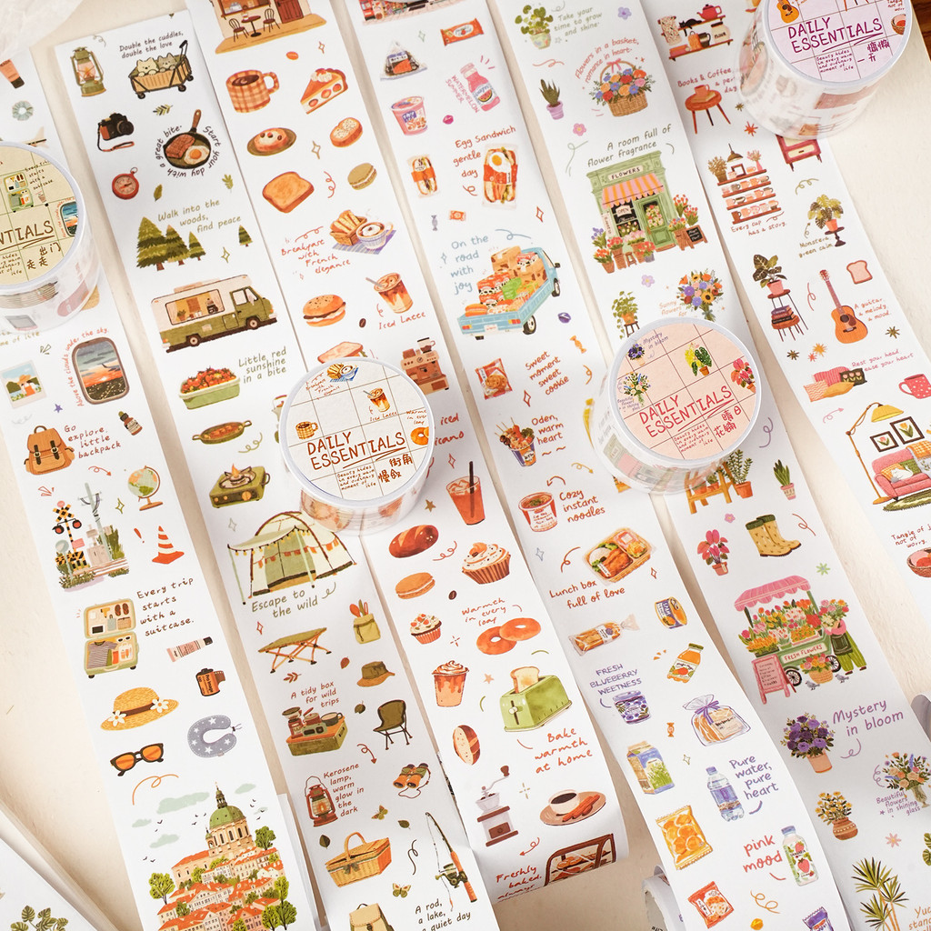 Washi Tape Life Small Things Series INS Life Handbook DIY วัสดุตกแต่งรอบสติกเกอร์ 6 รูปแบบ Choice