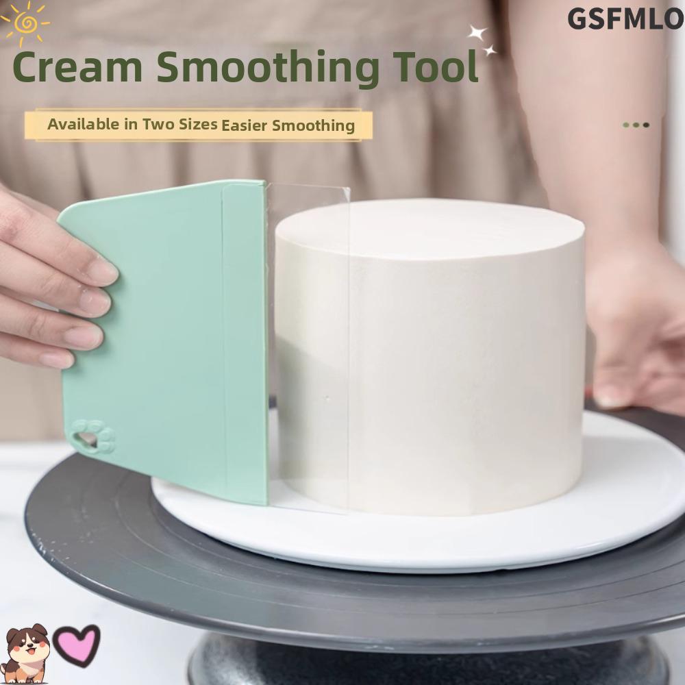GSFMLO ที่ขูดเค้ก, เครื่องเรียบเค้กหัวอ่อนแบบยืดหยุ่น, เครื่องมือไอซิ่งพลาสติกเครื่องมืออบในครัวเรือน