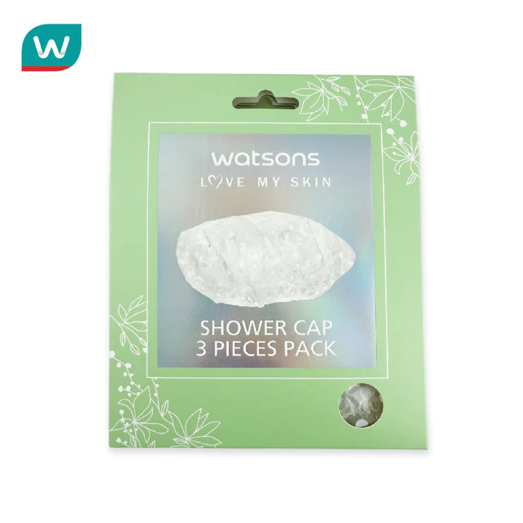Watsons วัตสันหมวกคลุมผมขณะอาบน้ำ แพ็ค 3 ชิ้น