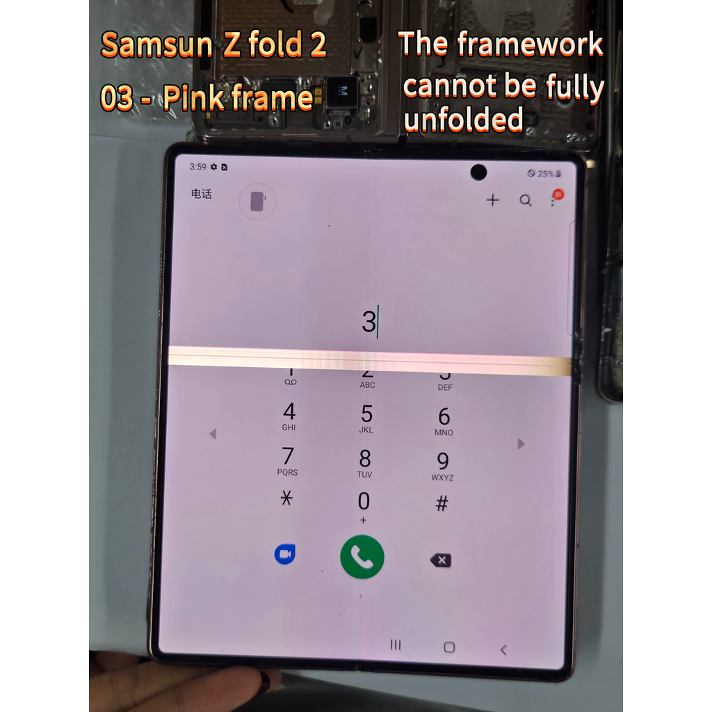 7.6 หน้าจอด้านในสําหรับ Samsung Z พับ 2 Fold2 5g F916B F916U F916N F916w F9160 จอแสดงผล LCD Touch Sc