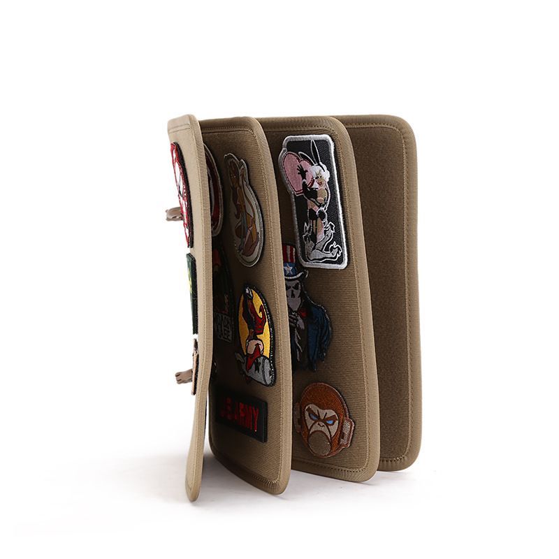 ขนาดเล็กขนาดเล็ก Velcro หนังสือจัดเก็บข้อมูลยุทธวิธี Velcro Storage Board ทหารพัดลม Morale เหรียญจัดระเบียบบอร์ด Armband Sticky Board