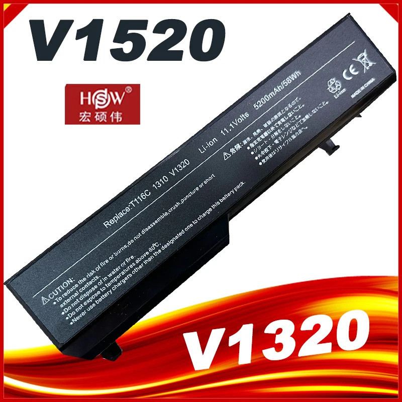 N958C T114C T116C U661H แบตเตอรี่แล็ปท็อปสําหรับ Dell Vostro 1310 1320 1510 1520 2510