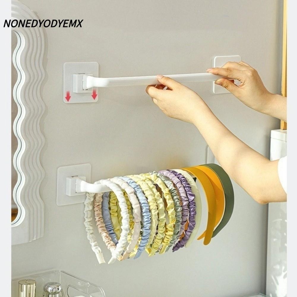 NONDYOMX Hair Band Storage Self,ติดผนังกิ๊บผมห่วงเก็บ Scrunchies แถบคาดศีรษะชั้นเก็บ,ไม่มีหมัดผู้ถือแถบคาดศีรษะมัลติฟังก์ชั่น
