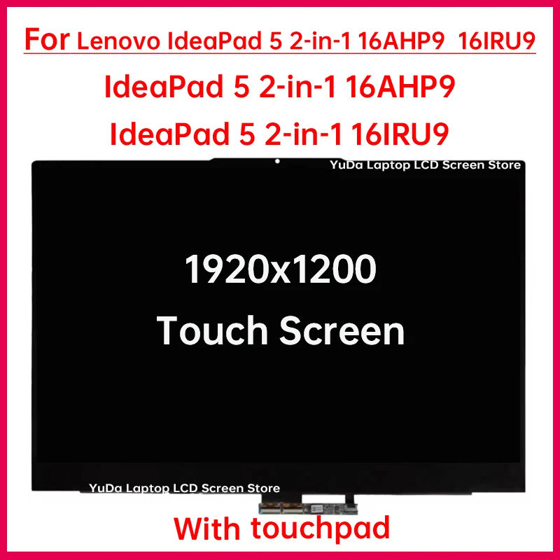 16 "แล็ปท็อปหน้าจอสัมผัส LCD สําหรับ Lenovo IdeaPad 5 2-in-1 16AHP9 5 2-in-1 16IRU9 จอแสดงผล Digitiz