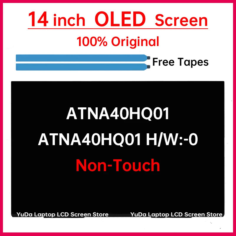 14 "แล็ปท็อป OLED หน้าจอ LCD ATNA40HQ01 สําหรับ Lenovo IdeaPad Slim 5 14IAH10 14AHP10 14AKP10 14IRH1
