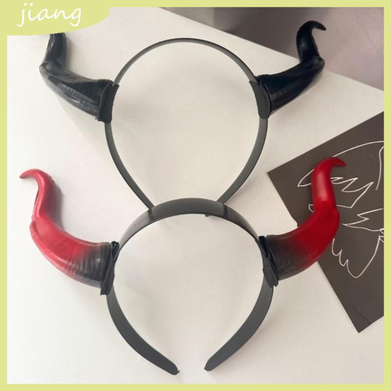 JN การ์ตูน Devil Horns ผม Hoop น่ารักสัตว์ Hairband สําหรับแสดงสด Devil Theme Dark Horns Headbands