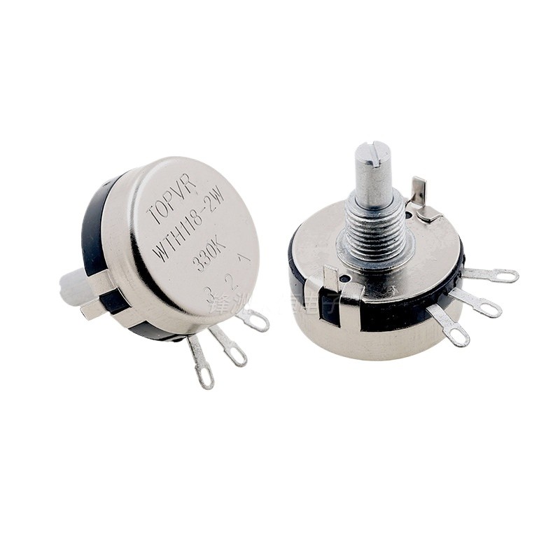 2 ชิ้น WTH118-330K 2W คาร์บอนฟิล์ม Potentiometer ปรับความต้านทาน Transformer
