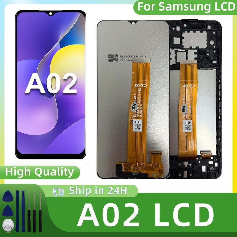 ทางเลือก IPS สําหรับ Samsung Galaxy A02 LCD SM-A022F SM-A022M จอแสดงผลหน้าจอสัมผัสสําหรับ Samsung SM