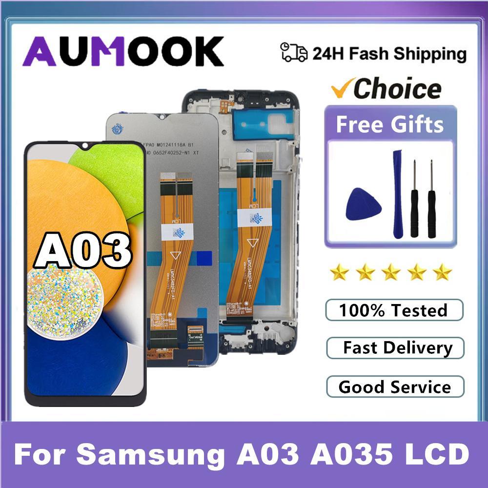 6.5 "A03 LCD สําหรับ Samsung A03 A035 จอแสดงผล LCD Touch Screen Digitizer กรอบสําหรับ Samsung SM-A03