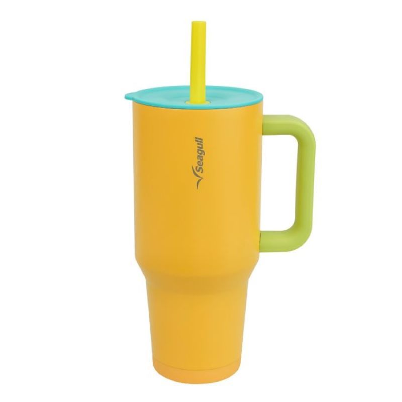 SEAGULL แก้วน้ำสุญญากาศ สมูทตี้มิกซ์ 1.2L สีออเรนจ์ ไลม์