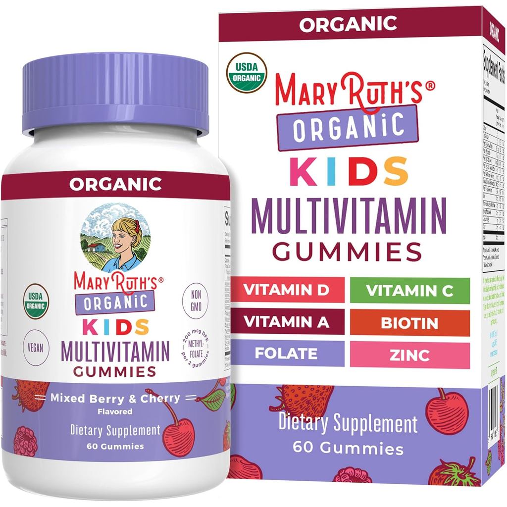 MARYRUTH'S Kids Vitamins | Multi | 1 Month Supply | Multivitamin Gummies for Ages 4+ | Multivitamin 