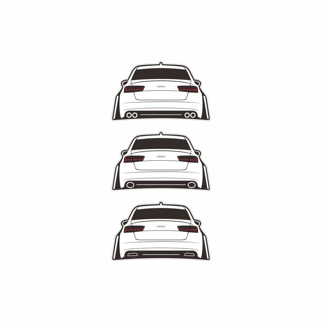 เหมาะสําหรับ A6 hellaflush Low-Lying สติกเกอร์รถส่วนบุคคลด้านหลังกันชน Scratch สติกเกอร์ตกแต่ง A6L