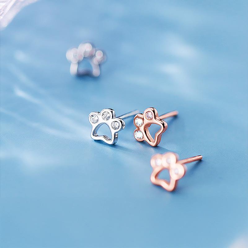 Paw Earrings ต่างหูเงินแท้ S925 [MERCELO]