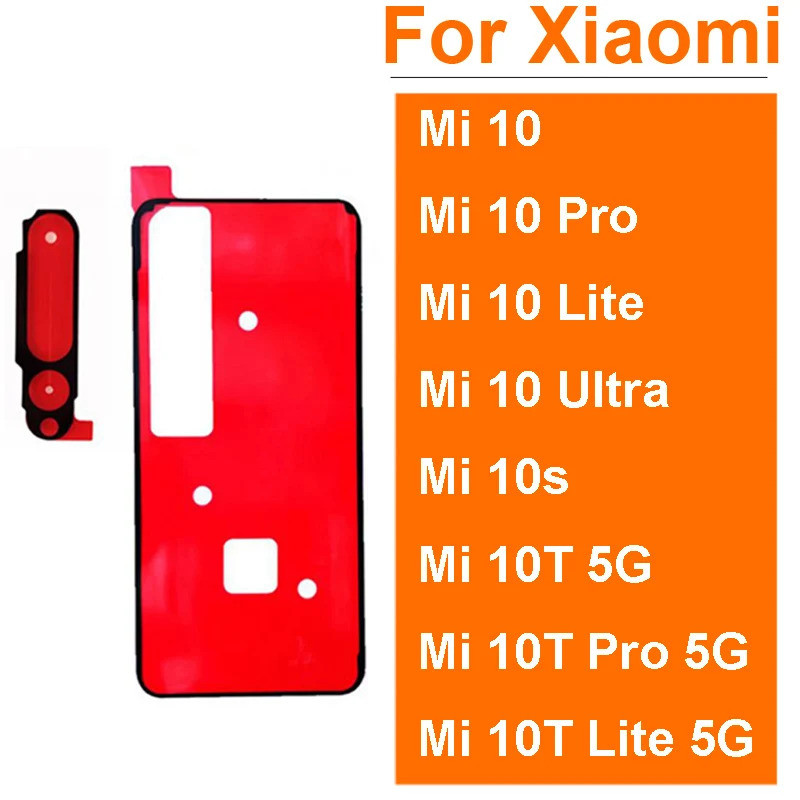 ฝาหลังแบตเตอรี่กาวสติกเกอร์และกาวกล้องด้านหลังสําหรับ Xiaomi Mi 10/10 Pro/Mi 10 Lite/Mi 10 Ultra/Mi 