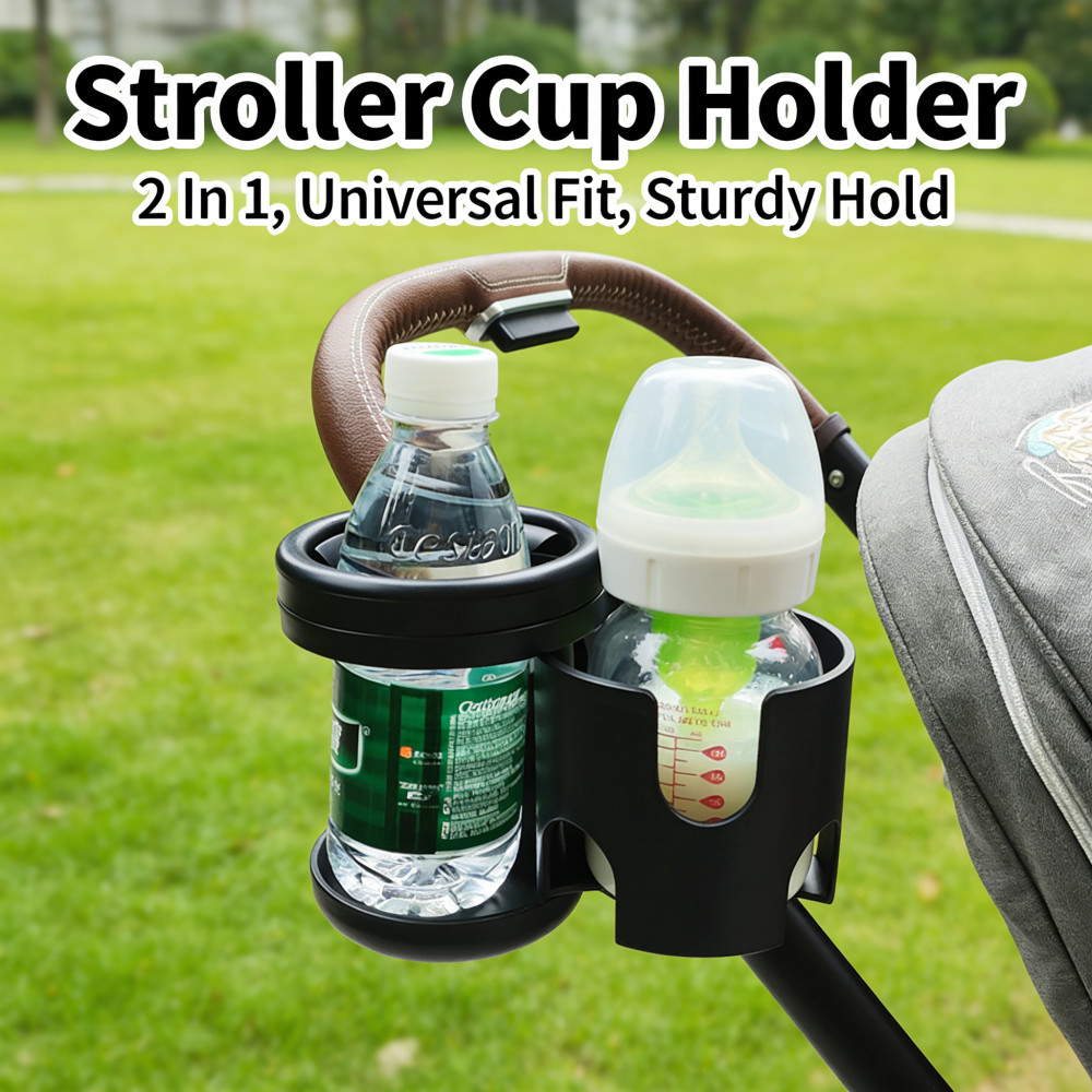 รถเข็นเด็ก 2-in-1Double Cup Bottle Holder Baby Stroller Cup Holder ที่วางแก้วที่นั่งนิรภัย 24H ship