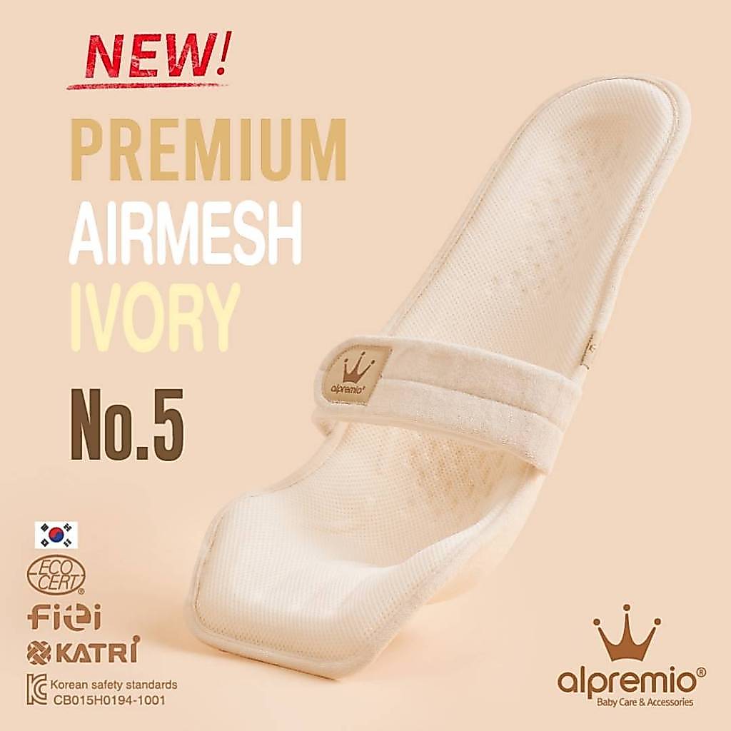 🌈🧑‍🍼Alpremio®เบอร์ 5-รุ่น Premium Airmesh Ivory To Go สีงาช้าง แบบมีสายคาด / ไม่มีสายคาด