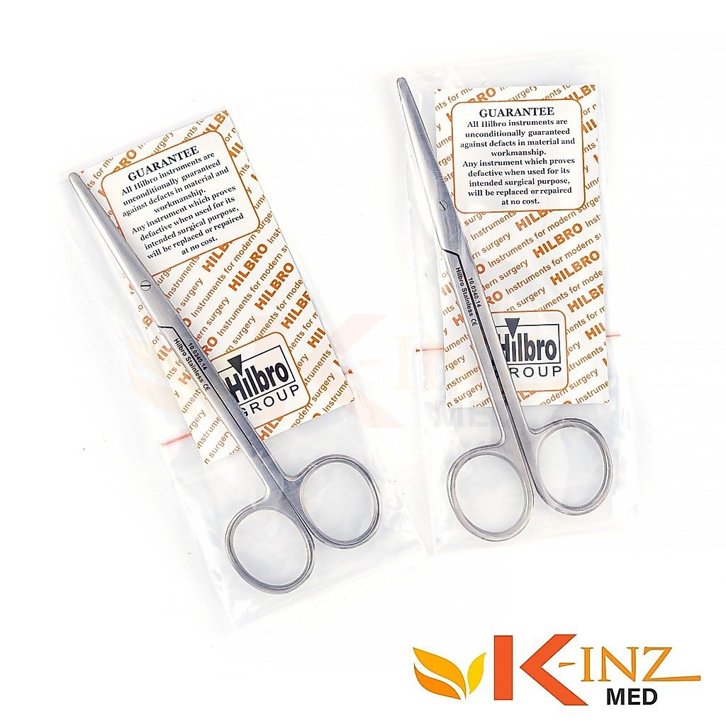 กรรไกรตัดชิ้นเนื้อตรง ยาว 14.5 Cm METZENBAUM SCISSOR ยี่ห้อ HILBRO ชนิดปลายตรง  และชนิดปลายโค้ง