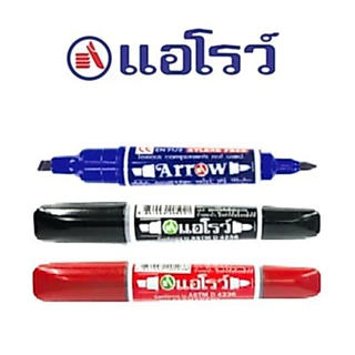 ARROW แอโรว์ ปากกาเคมี 2หัว สีเดียว แอโรว์ จำนวน 1 ด้าม