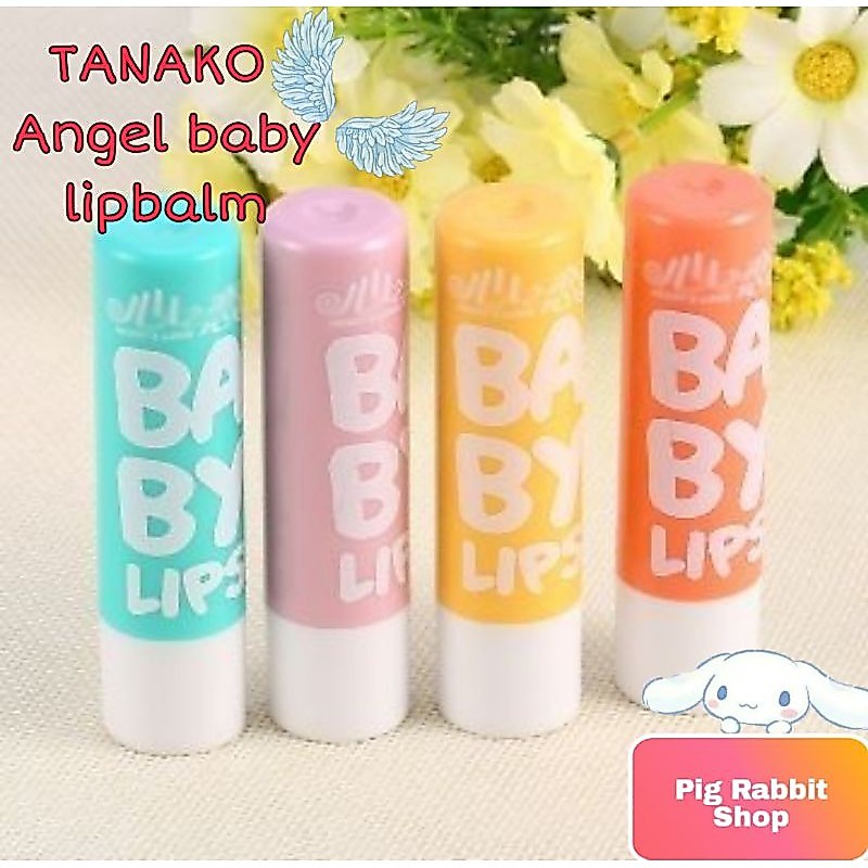 💋 PigRabbitShop ลิปทานาโกะ ของแท้ ✨ลิปมันไม่เปลี่ยนสี Tanako​ Angel Baby​ lipbalm 3.5g ลิป ลิบปาล์ม lip