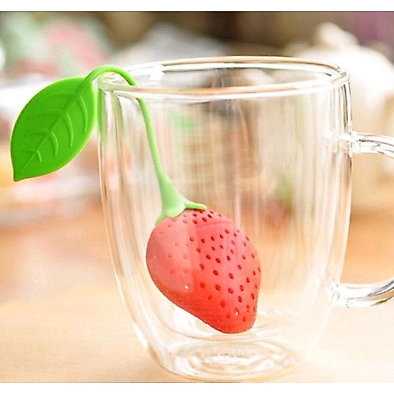 🍓พร้อมส่ง🍊🍋กรองชาซิลิโคน ทนความร้อน ใช้งานสะดวก ส้ม มะนาว สตอเบอรี่