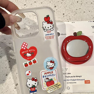 เคสไอโฟน 16 สำหรับ iPhone 15 11 16 14 13 12 Pro Max 7 8 15 16 Plus XR X XS MAX การ์ตูนน่ารักน่ารักคิตตี้ฟรอสต์ปกอ่อน
