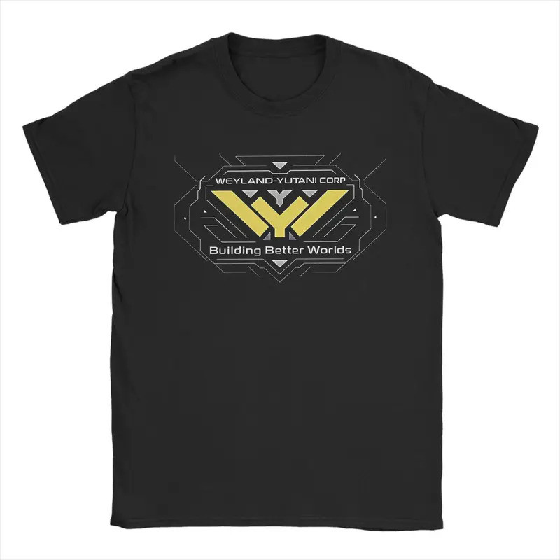 เสื้อยืดผู้ชายลายกราฟิก 2026 จาก Weylands Yutani Corp เสื้อยืดผู้หญิงลายหนังสยองขวัญ ผ้าฝ้ายแท้ แขนสั้น