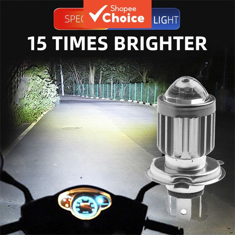 ไฟหน้ามอเตอร์ไซค์สากลใหม่ H4/H6 12V LED มอเตอร์ไซค์ไฟสูง/ต่ํา หลอด LED 12000LM สว่างมาก ไฟหน้าตัดหมอ