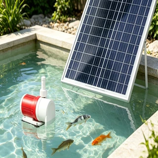 TOPOP CLUB ปั๊มน้ํา DC 12V 30W แผงโซลาร์เซลล์ Aquarium ปั๊มสะเทินน้ําสะเทินบก 20W DC 12V 800L/H, 1200L/H ย่อยด้วย 16.4ft ยกสูง