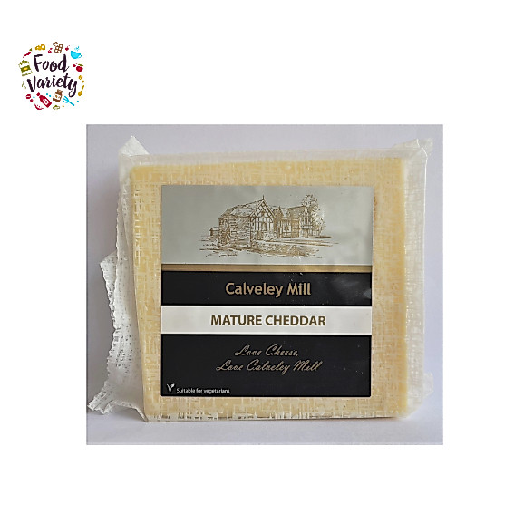 Calveley Mill White Mature Cheddar Cheese 200G แคลฟ์เลย์ มิลล์ ชีสเชดดาร์ขาวรสเข้ม 200 กรัม