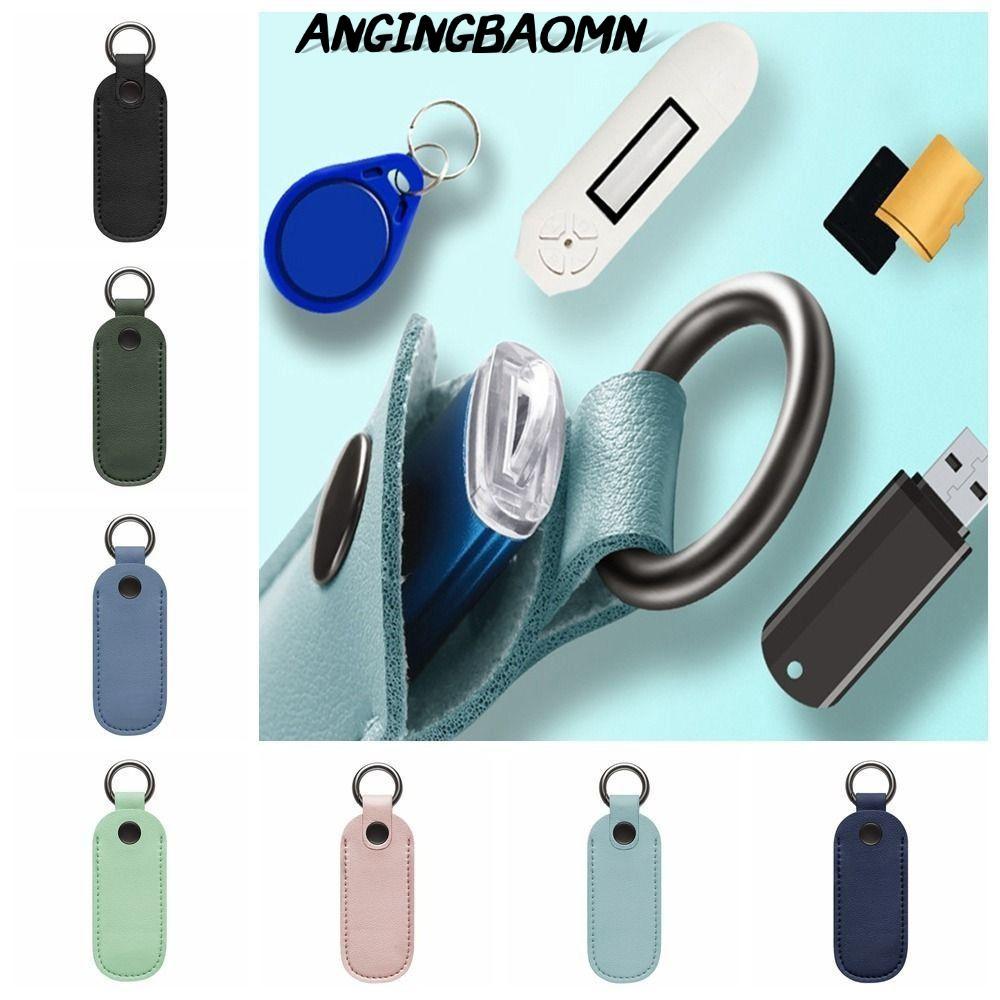 ANGINGBAOMN U Disk Pouch Key Ring ฝาครอบป้องกัน Pendrive USB แฟลชไดรฟ์