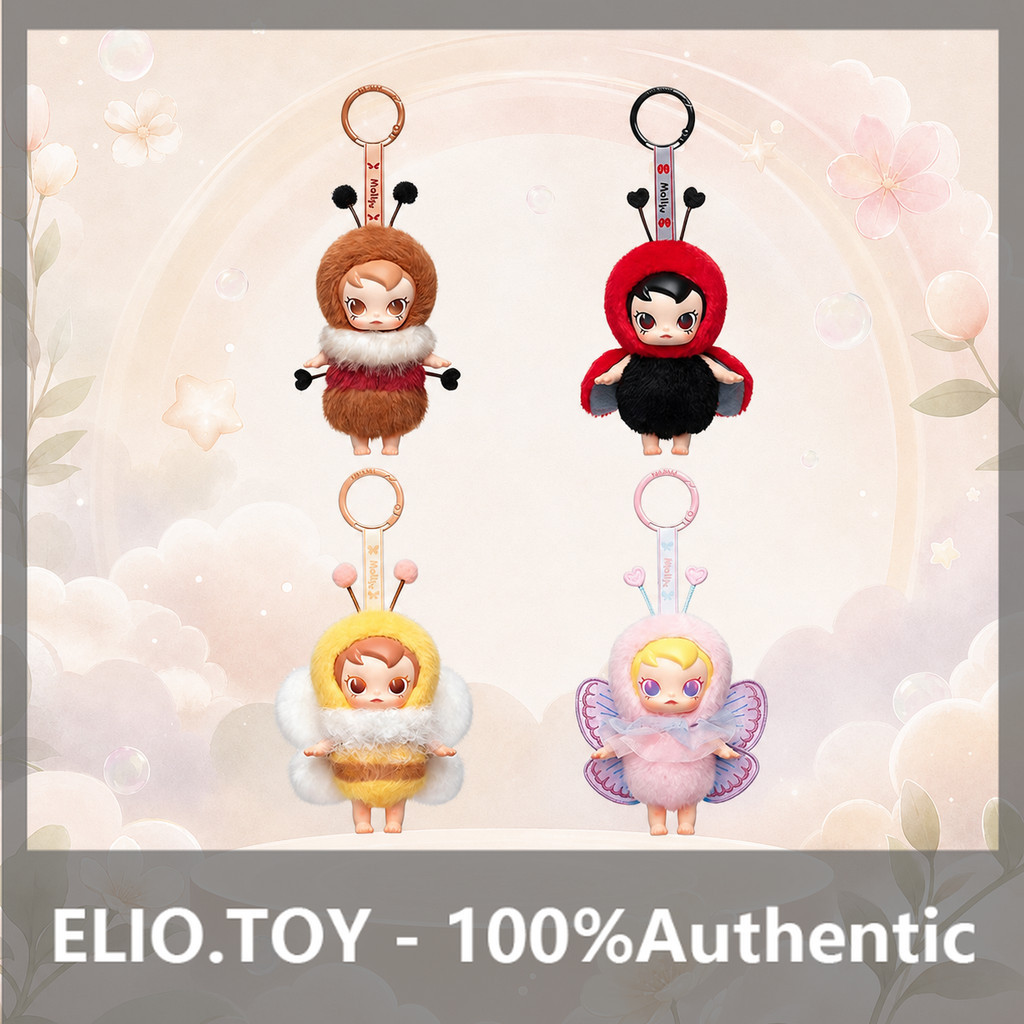 POPMART Baby Molly Insect Roaming Series ตุ๊กตาไวนิลจี้ Mystery Box Gift
