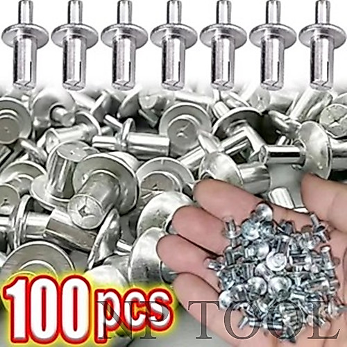 NP-556 ค้อนไดรฟ์ขยายเล็บหัวเจาะ Rivet อลูมิเนียมขยาย Rivets สแตนเลสสตีลสกรู Rod Board Wall Fasteners 50/100ชิ้น