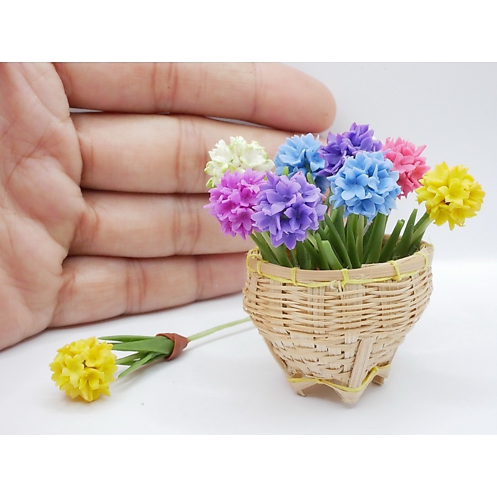 ดอกอัลเลี่ยมจิ๋ว ดอกไม้ดินปั้น  (Allium) แอลเลี่ยม ดอกไม้ที่สื่อถึงความรักที่บริสุทธิ์และความมั่นคง ของจิ๋ว ของตกแต่ง