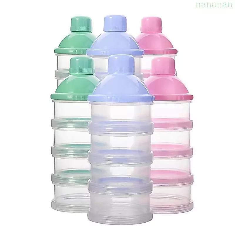 Nan Stackable 4 5 ชั้นกล่องเก็บนมผงเด็ก Safe Formula Dispenser ที่น่าสนใจกล่องเด็กอเนกประสงค์ Feeding Bo