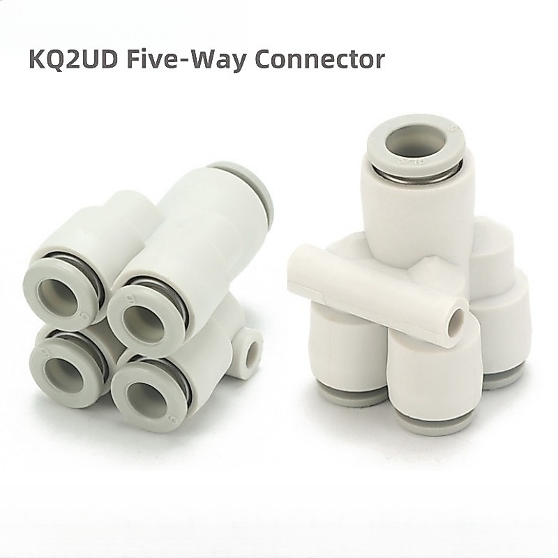 Pu Trachea Y-Type Five-Way Joint Pneumatic Quick Plug One In Four-Out ลด Joint KQ2UD 04 06 08 10 12 00 Air Joint Fitting