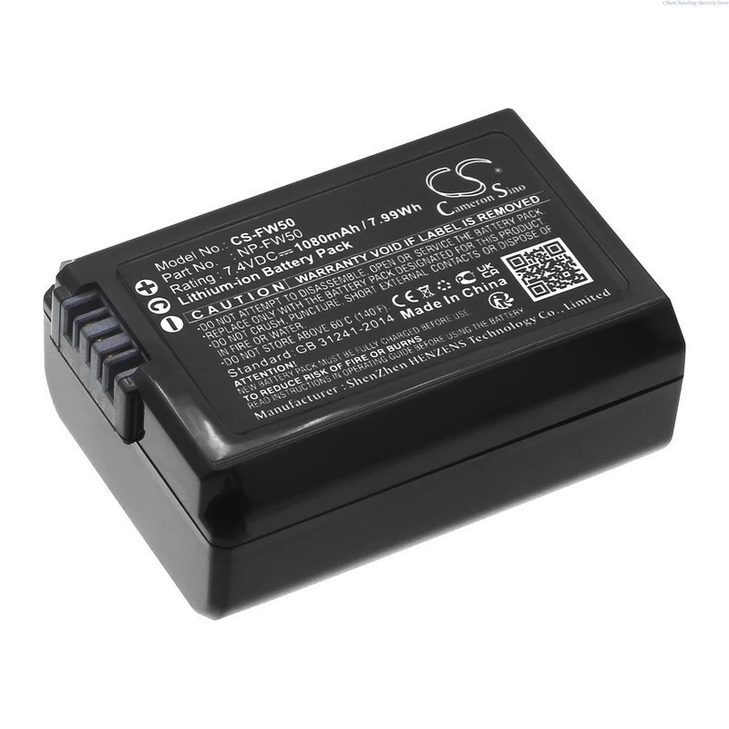 100% ใหม่ 1080mAh แบตเตอรี่กล้อง NP-FW50 สําหรับ Sony NEX-5,NEX-5K,NEX-5D,NEX-3,NEX-3C,NEX-5C,NEX-3A