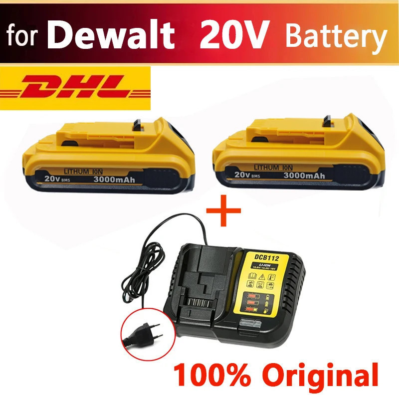 สําหรับ Dewalt DCB200 20V แบตเตอรี่ DCB205 DCB181 DCB182 DCB206 DCB209 เปลี่ยนเครื่องมือแบตเตอรี่ลิเ