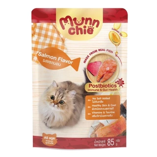 Munnchie มันชี่ อาหารเปียกแมว แบบซอง ไม่เติมเกลือ ประโยชน์จัดเต็ม เปียกแมว ขนาด 85 กรัม