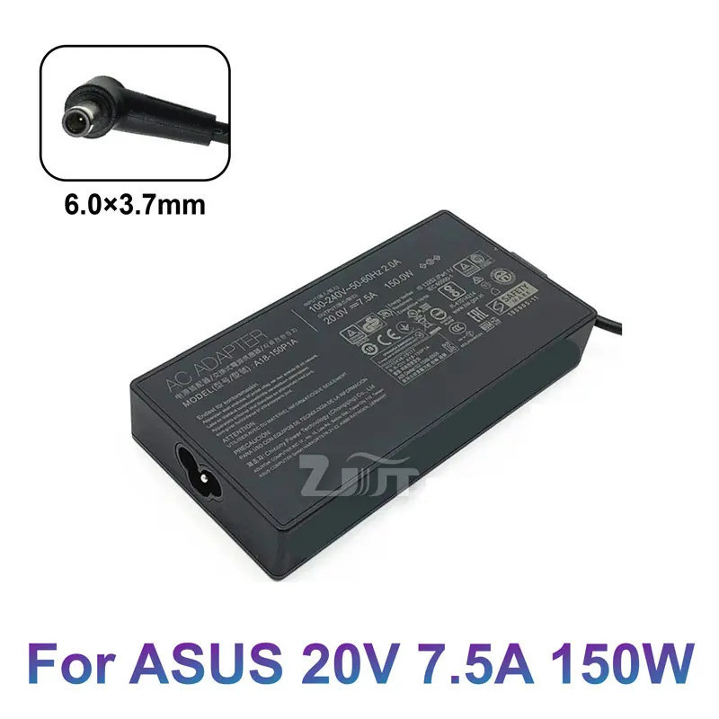 20V 7.5A 150W 6.0*3.7 มม.AC แล็ปท็อปอะแดปเตอร์ชาร์จสําหรับ Asus TUF Gaming A15 FX505 FX505D FX505DU 