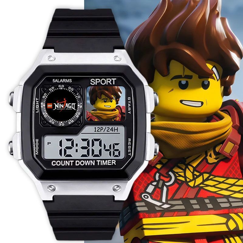 Lloyd Lego Phantom Ninja Dragon Rise นาฬิกาการ์ตูนเด็กนักเรียนของขวัญพร้อมนาฬิกาปลุกจับเวลาฟังก์ชั่น