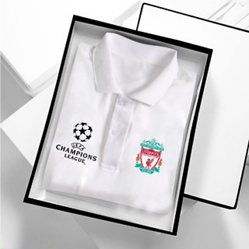 เสื้อโปโลผู้ชายสบาย, สไตล์ลิเวอร์พูล, แขนสั้น, รูปแบบเรียบ, สวมใส่สบาย 100% เสื้อยืดคอผ้าฝ้าย