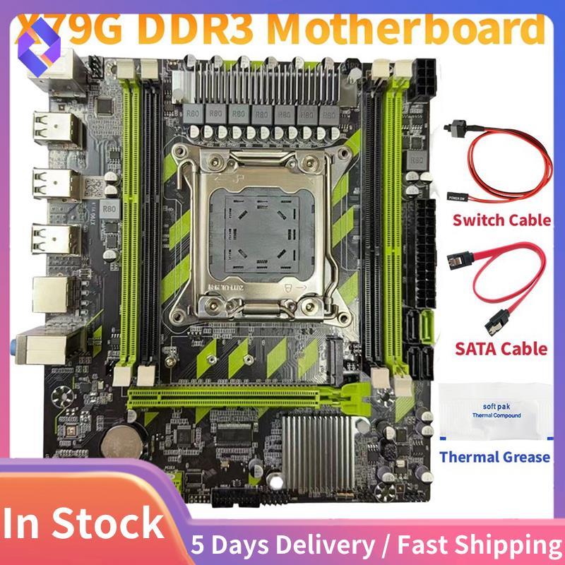 X79G DDR3 เมนบอร์ดสําหรับเล่นเกม LGA2011 4XDDR3 RECC ช่อง M.2 NVME PCI-E X16 SATA3.0 Server X79 เมนบ