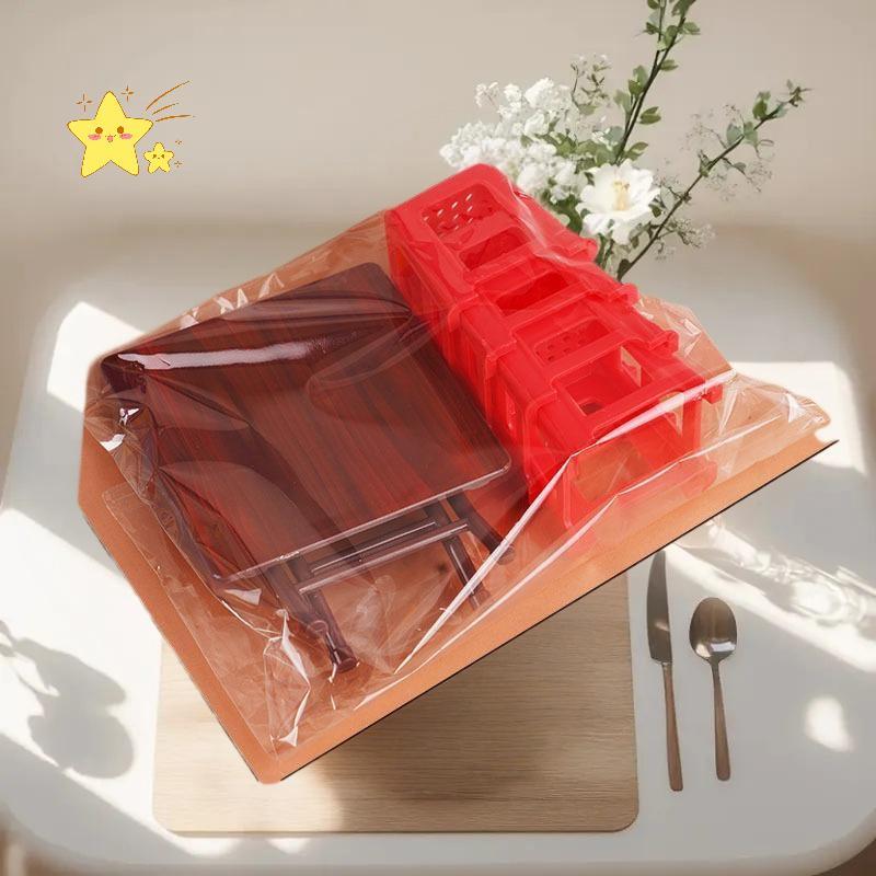 [JBTH] 1/12 Dollhouse Simulation Table Chairs Model Set Dollhouse Mini Furniture Decorative Dolls Ho