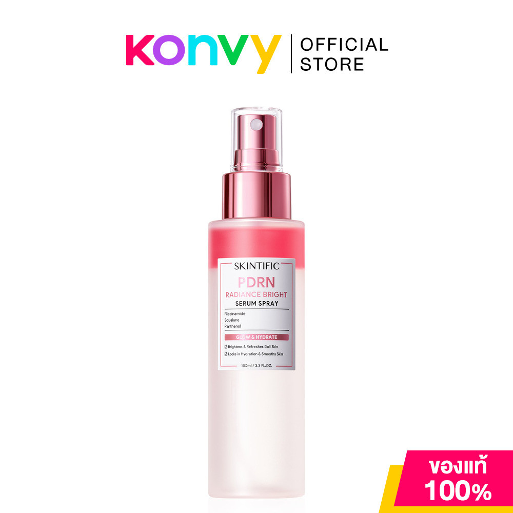 【NEW】SKINTIFIC PDRN Radiance Bright Serum Spray เซรั่มสเปรย์ผิวโกลว์ ผิวฉ่ำวาว Glow & Hydrate 100ml
