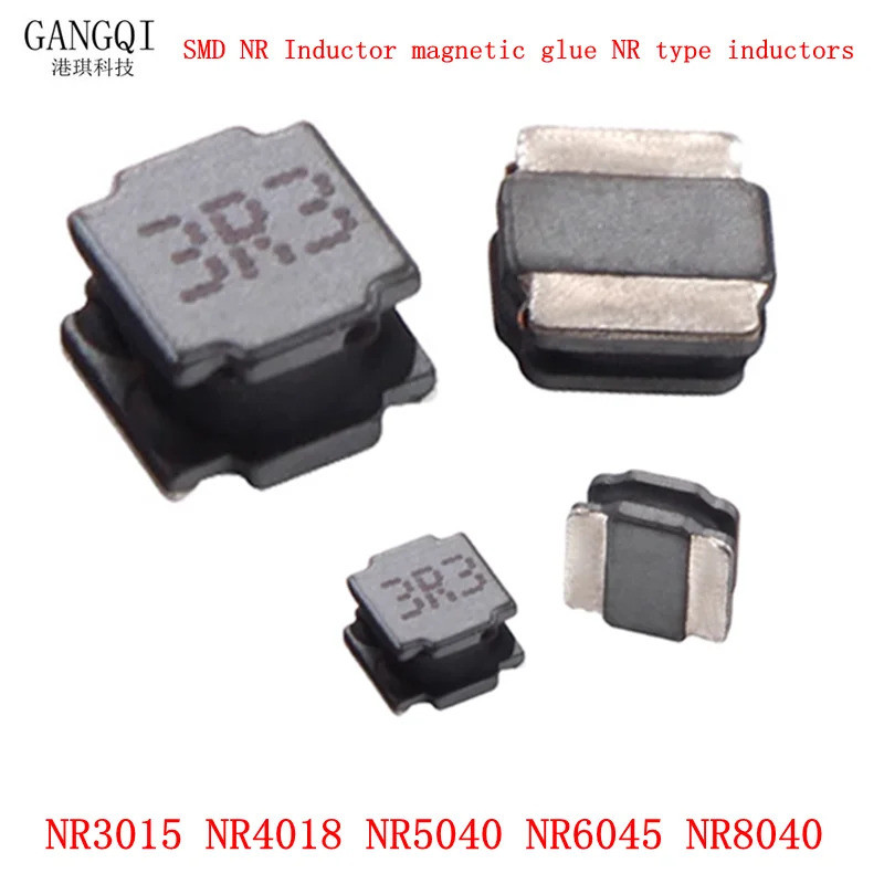 10PCS 10PCS SMD NR Inductor กาวแม่เหล็ก NR ประเภทตัวเหนี่ยวนํา NR3015 NR4018 NR5040 NR6045 NR8040 1UH 4.7UH 10UH Power Inductor CHIP IC 2DQC